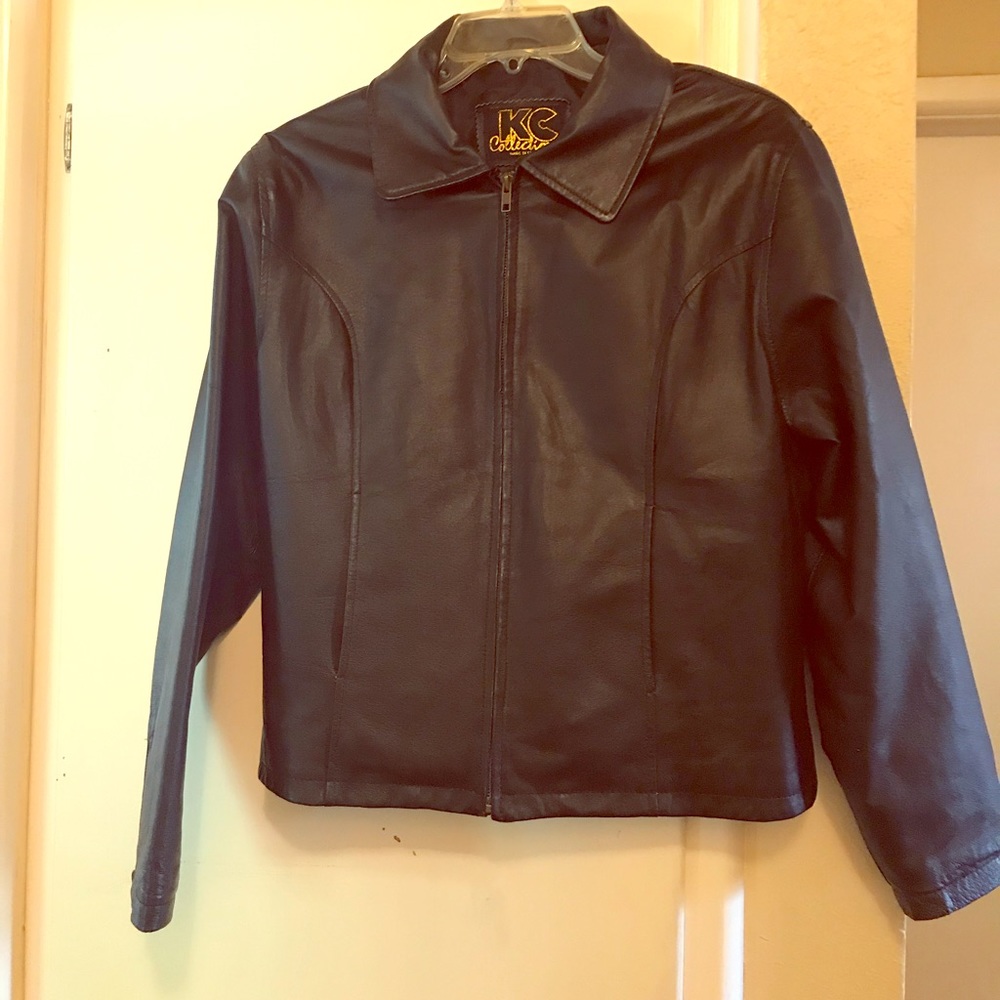 Leather coat